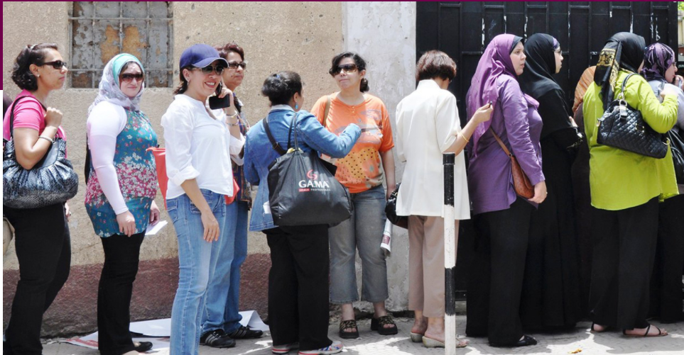 Women standing in a row