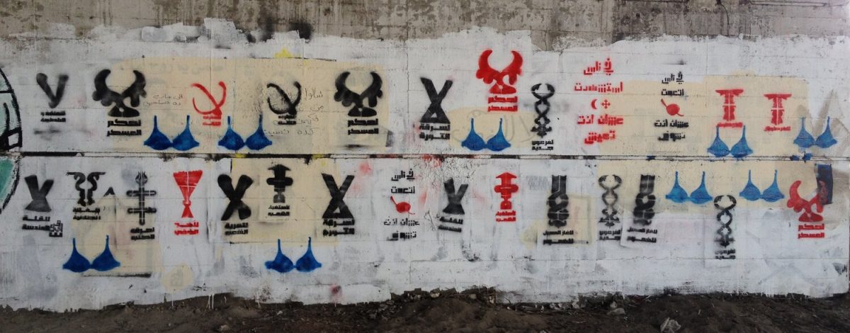 different sign language on wall