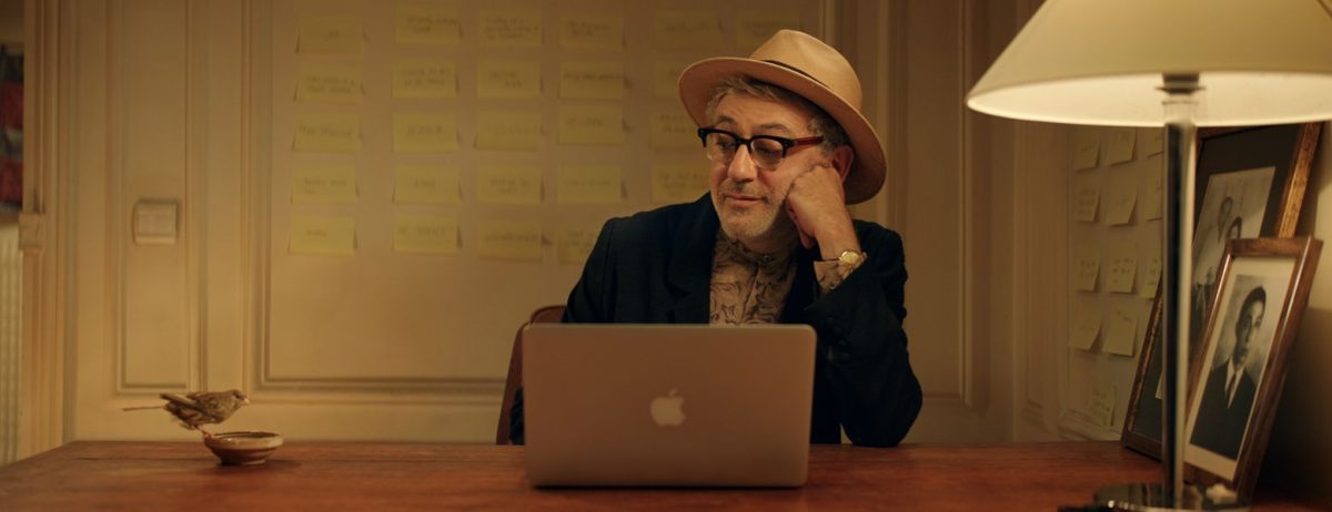 An sitting in front of Computer