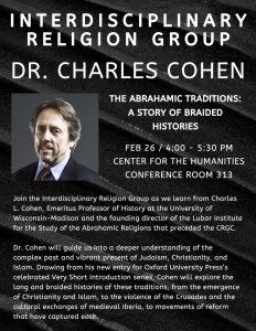 DR. CHARLES COHEN ON ABRAHAMIC TRADITIONS, February 26