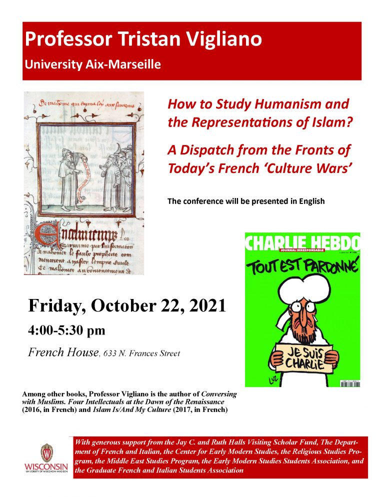How to Study Humanism and the Representations of Islam? A Dispatch from the Fronts of Today’s French ‘Culture Wars, Friday October 22, 2021