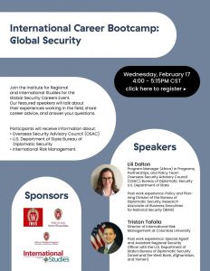 International Studies Careers: Global Security, Wednesday February 17