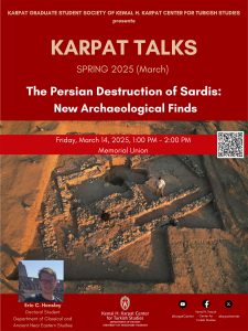 Lecture: "The Persian Destruction of Sardis: New Archeological Finds”with Eric Hansley 